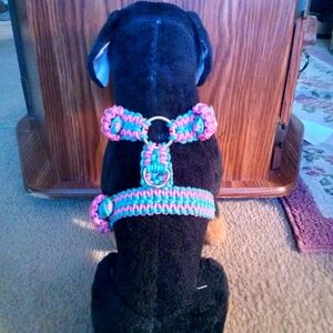 Stylish Pink and Green Dog Harness